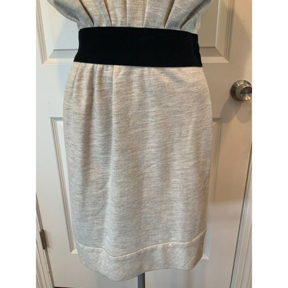 Yigal Azrouel Light Gray Fit & Flare Dress W/Oversized Double Collar Size 2 - Picture 5 of 10